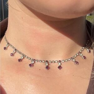Vintage silver and amethyst necklace